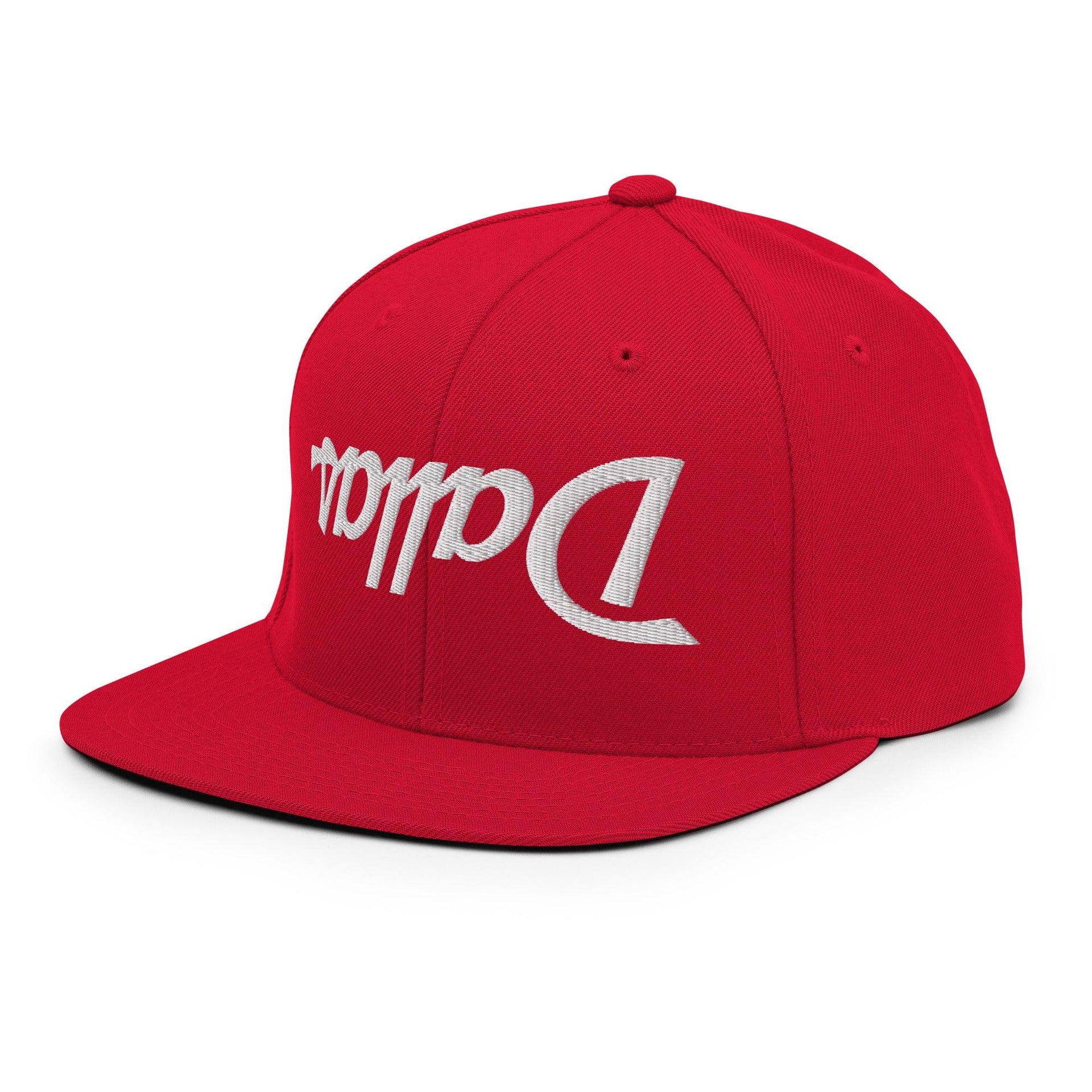 Upside Down Dallas Vintage Sports Script Flat Bill Brim Snapback Hat Capital Crowns Dallas Snapback Hats TX