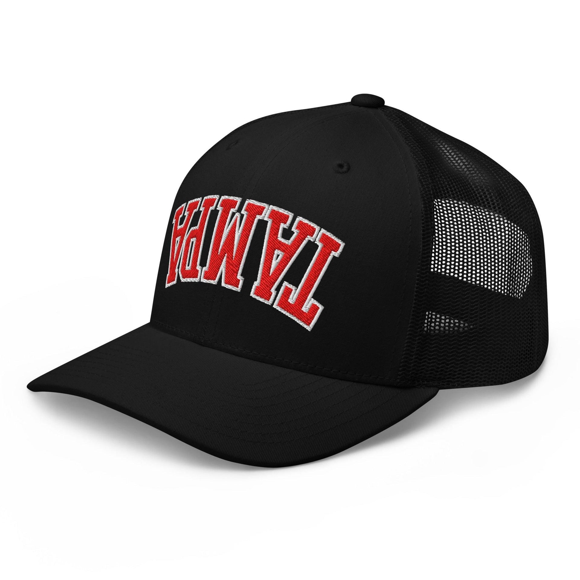 Upside Down Tampa Football Embroidered Mesh Trucker Hat Capital Crowns FL Football Tampa Trucker Hats