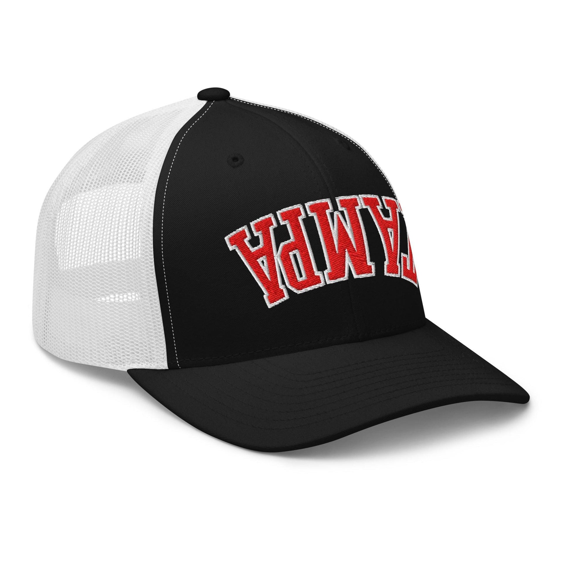 Upside Down Tampa Football Embroidered Mesh Trucker Hat Capital Crowns FL Football Tampa Trucker Hats