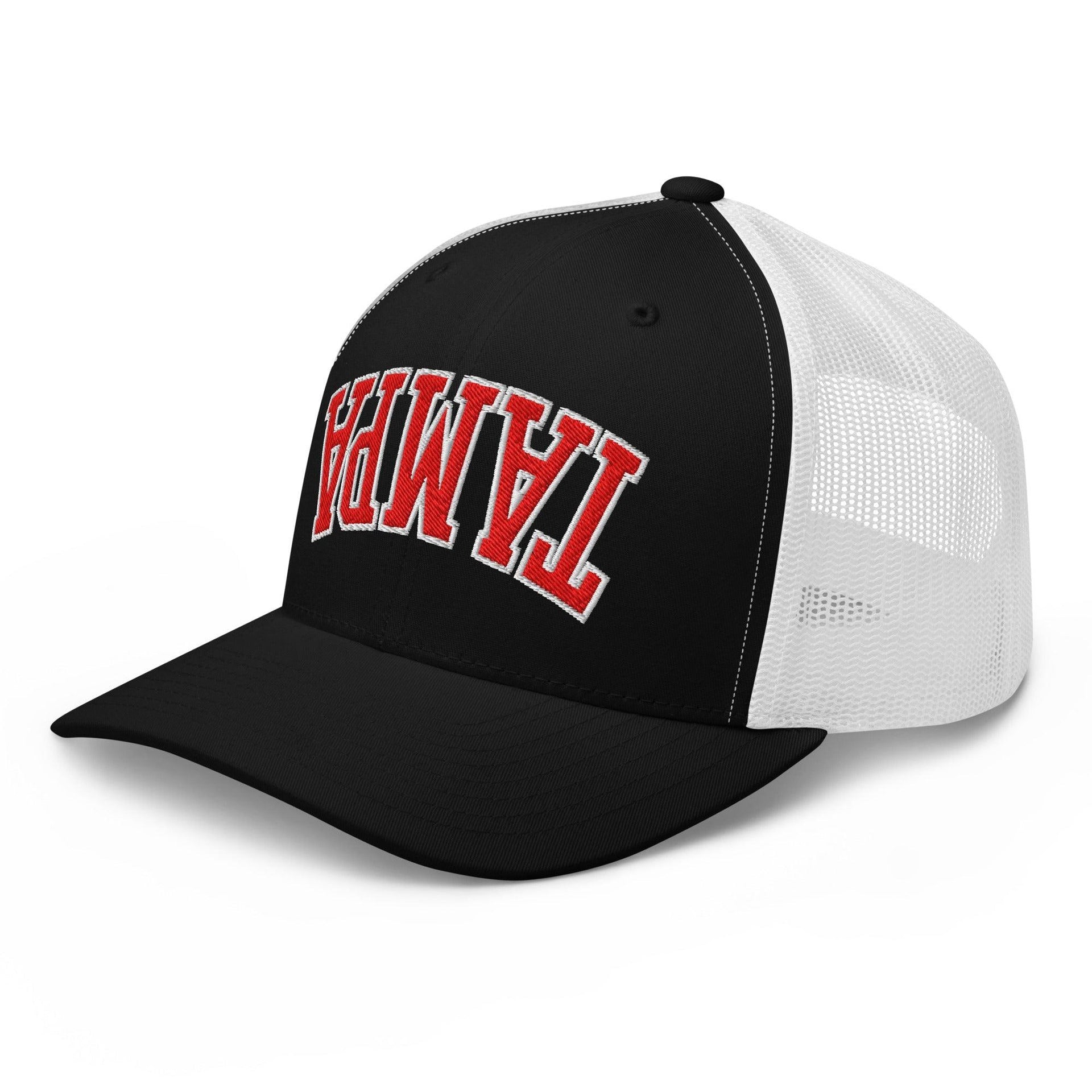 Upside Down Tampa Football Embroidered Mesh Trucker Hat Capital Crowns FL Football Tampa Trucker Hats
