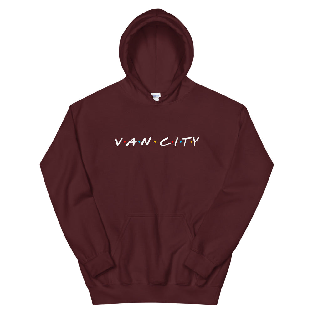 Van City Friends Hoodie Maroon Canadian City Apparel