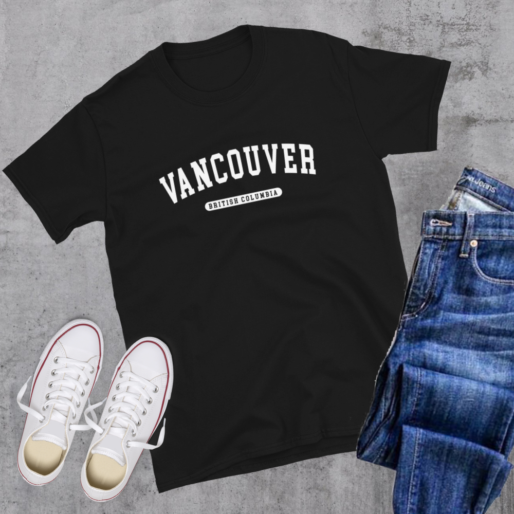 Vancouver BC College T-Shirt – | Unisex Fit Canadian City Apparel
