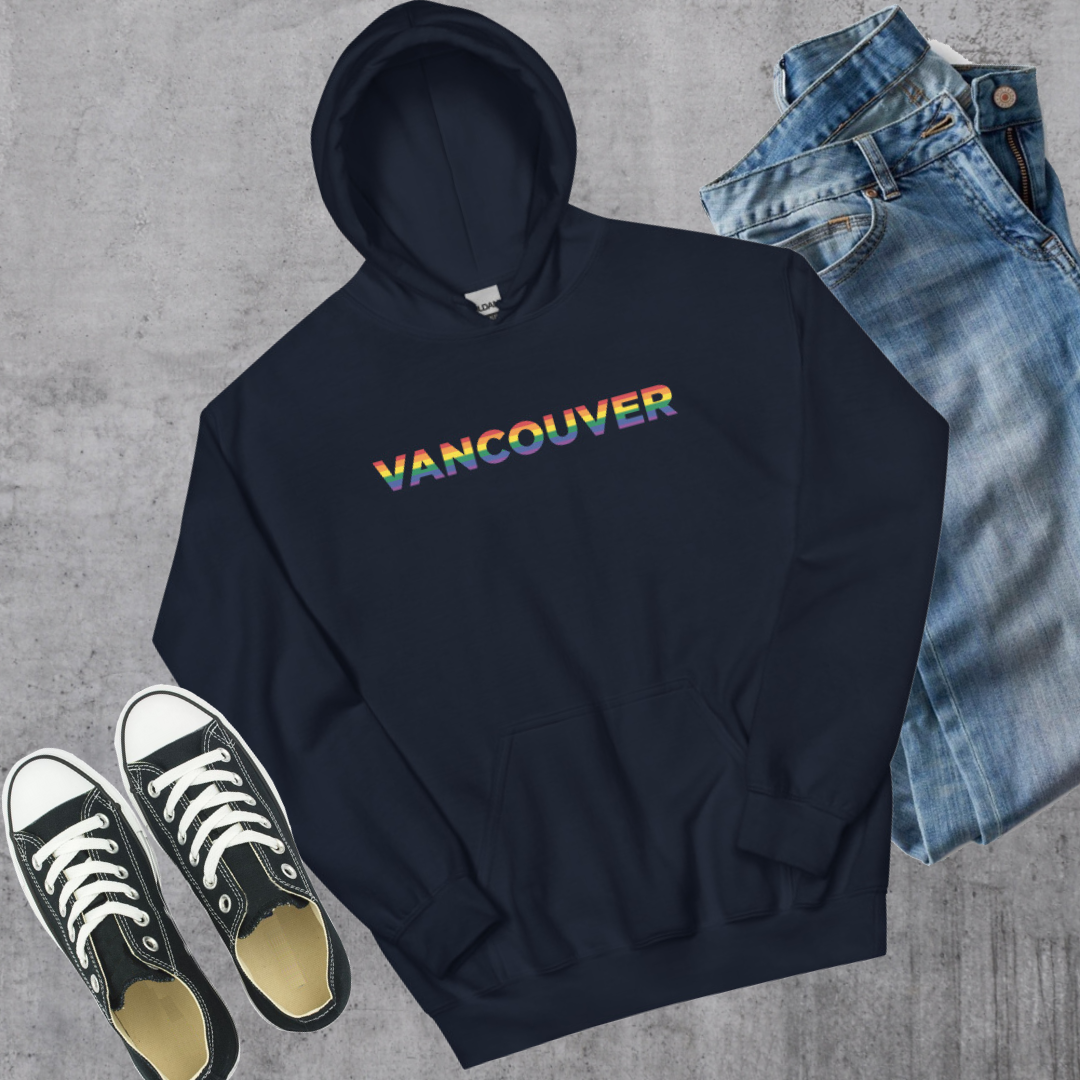 Vancouver Pride Hoodie Navy Canadian City Apparel