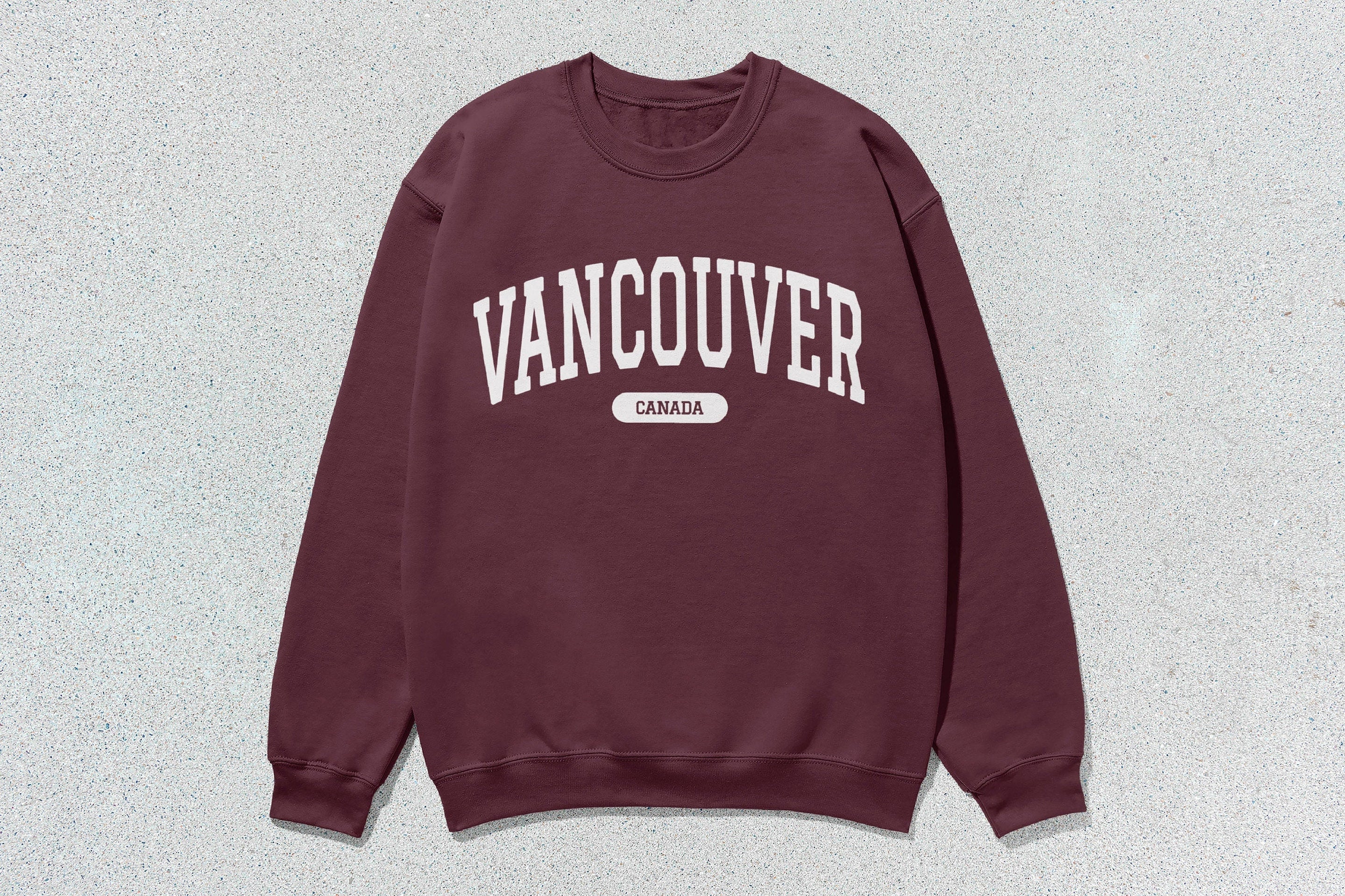 Vancouver - Unisex Heavyweight Crewneck Sweatshirt Maroon Canada Cities sweaters