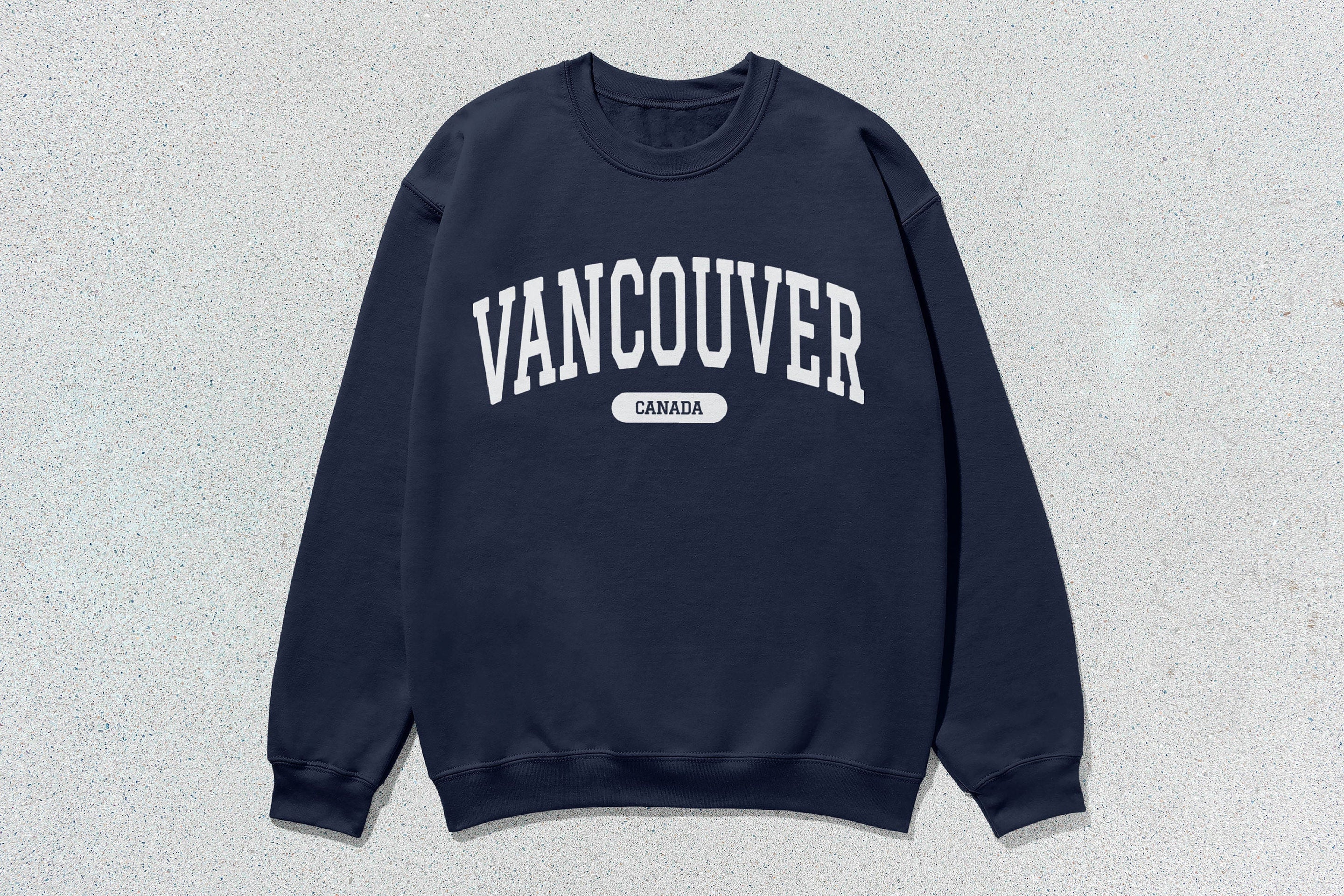 Vancouver - Unisex Heavyweight Crewneck Sweatshirt Navy Canada Cities sweaters