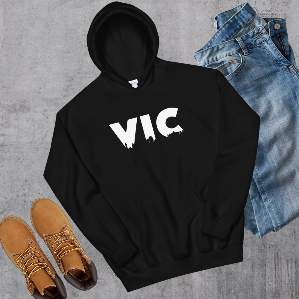 VIC Hoodie Black Canadian City Apparel victoria
