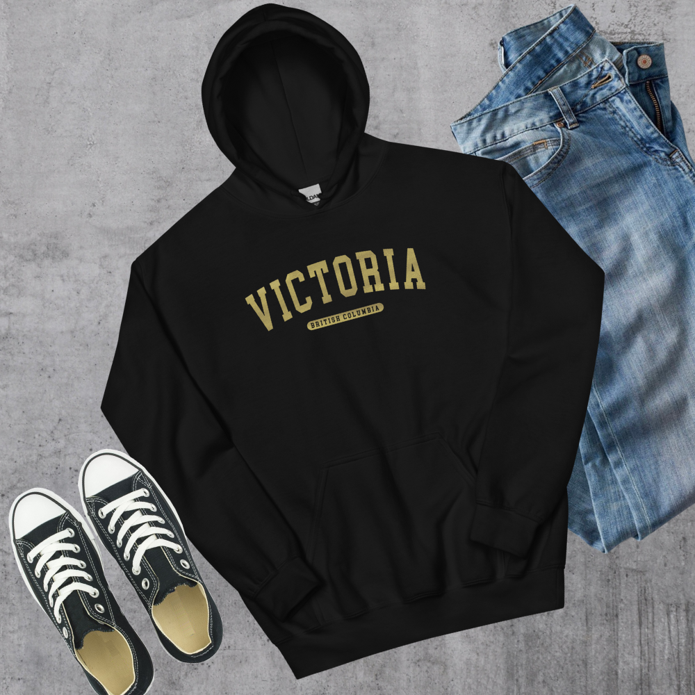 Victoria BC Gold College Hoodie Canadian City Apparel