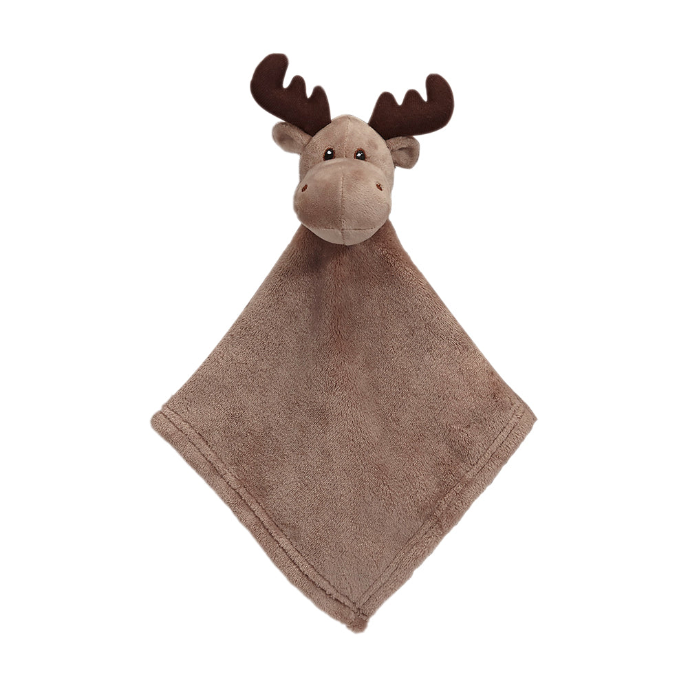 Wee Blankey Moose Buddy blankey brown embroidable moose