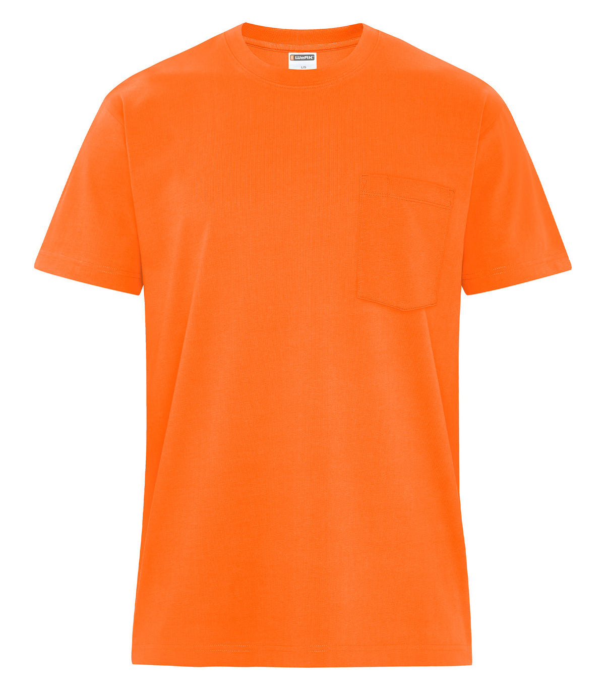 ATC WeRK WERK250P, Werk Heavyweight Ring Spun Cotton Pocket Tee, Safety Orange*
