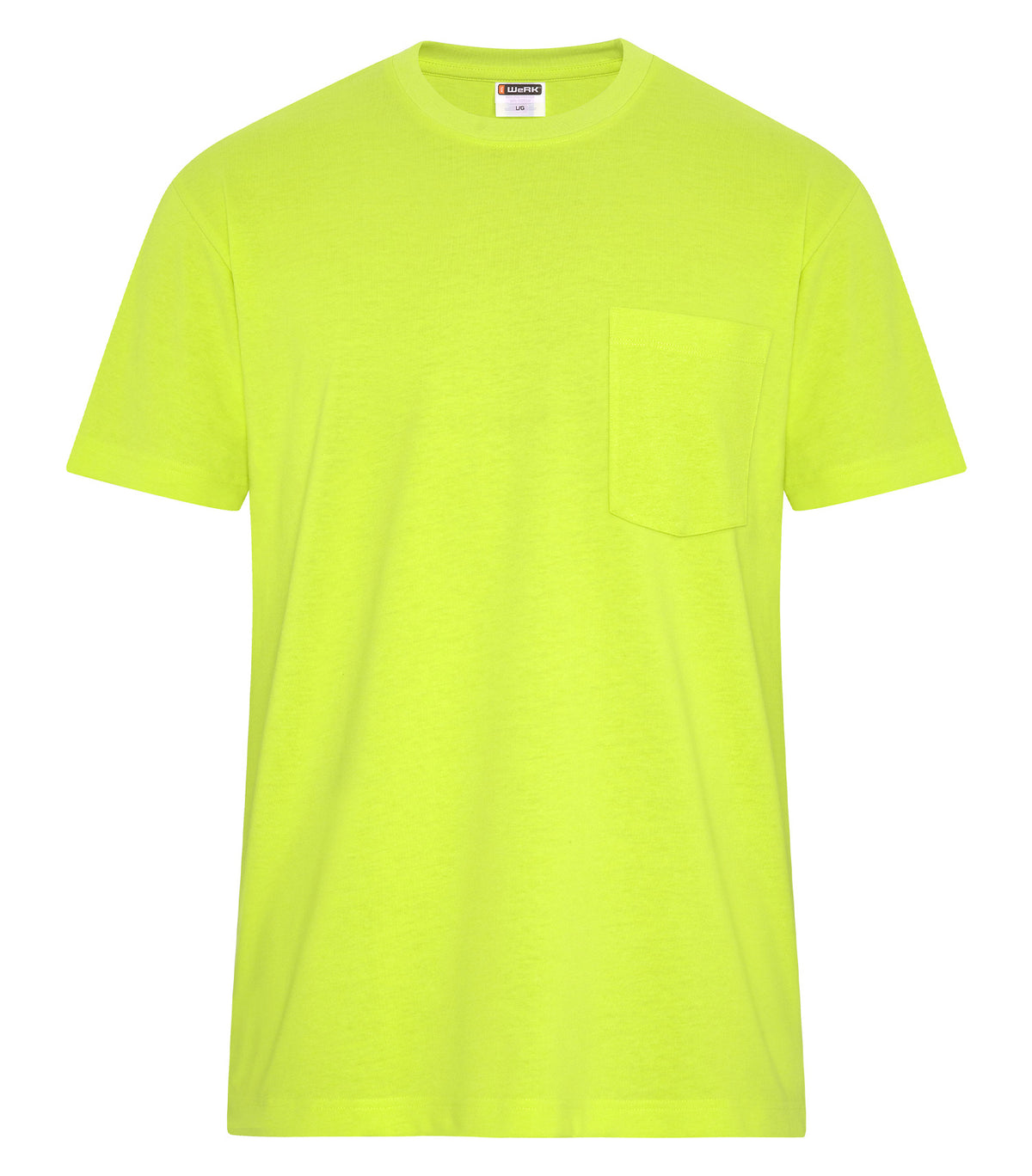 ATC WeRK WERK250P, Werk Heavyweight Ring Spun Cotton Pocket Tee, Safety Yellow*