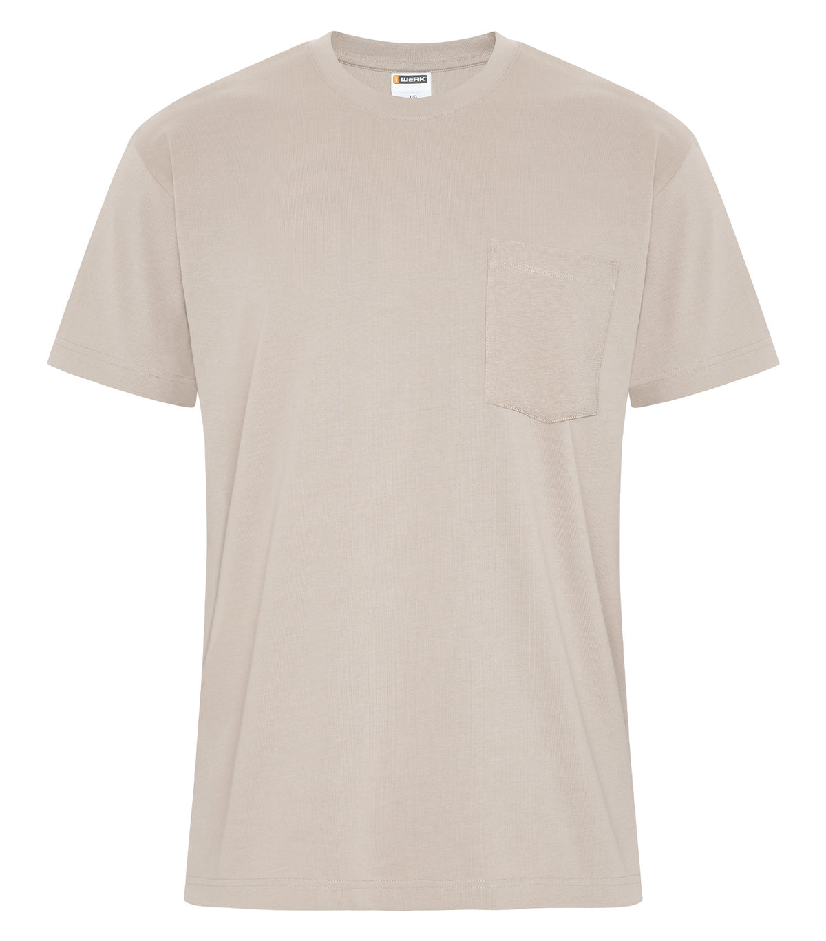 ATC WeRK WERK250P, Werk Heavyweight Ring Spun Cotton Pocket Tee, Sand
