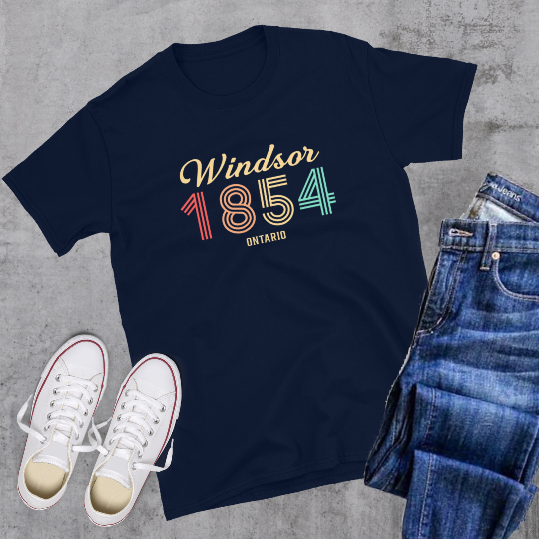 Windsor Vintage Tee Navy Canadian City Apparel