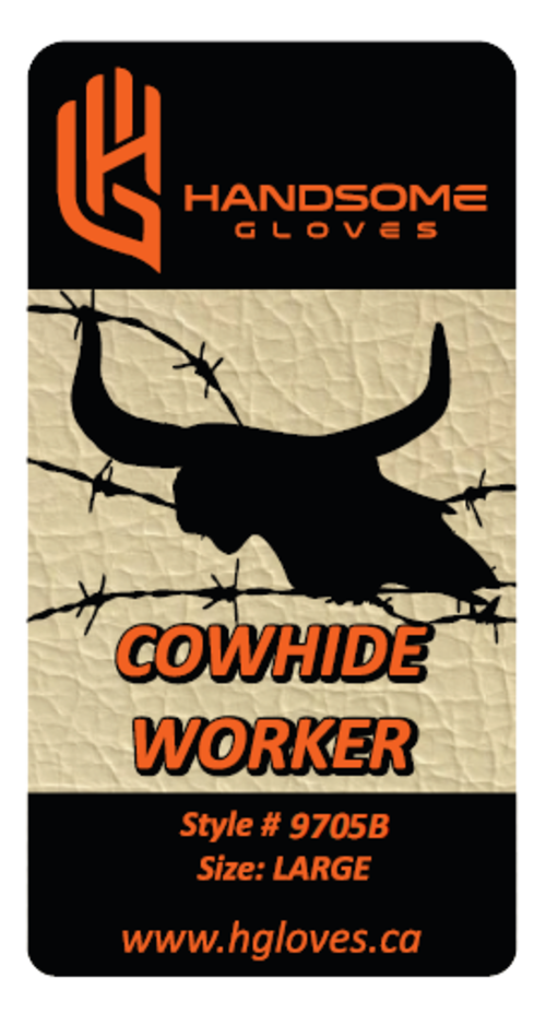 Winter Lined Cowhide Work Gloves - 9705B Handsome Gloves Safety Safety Gloves