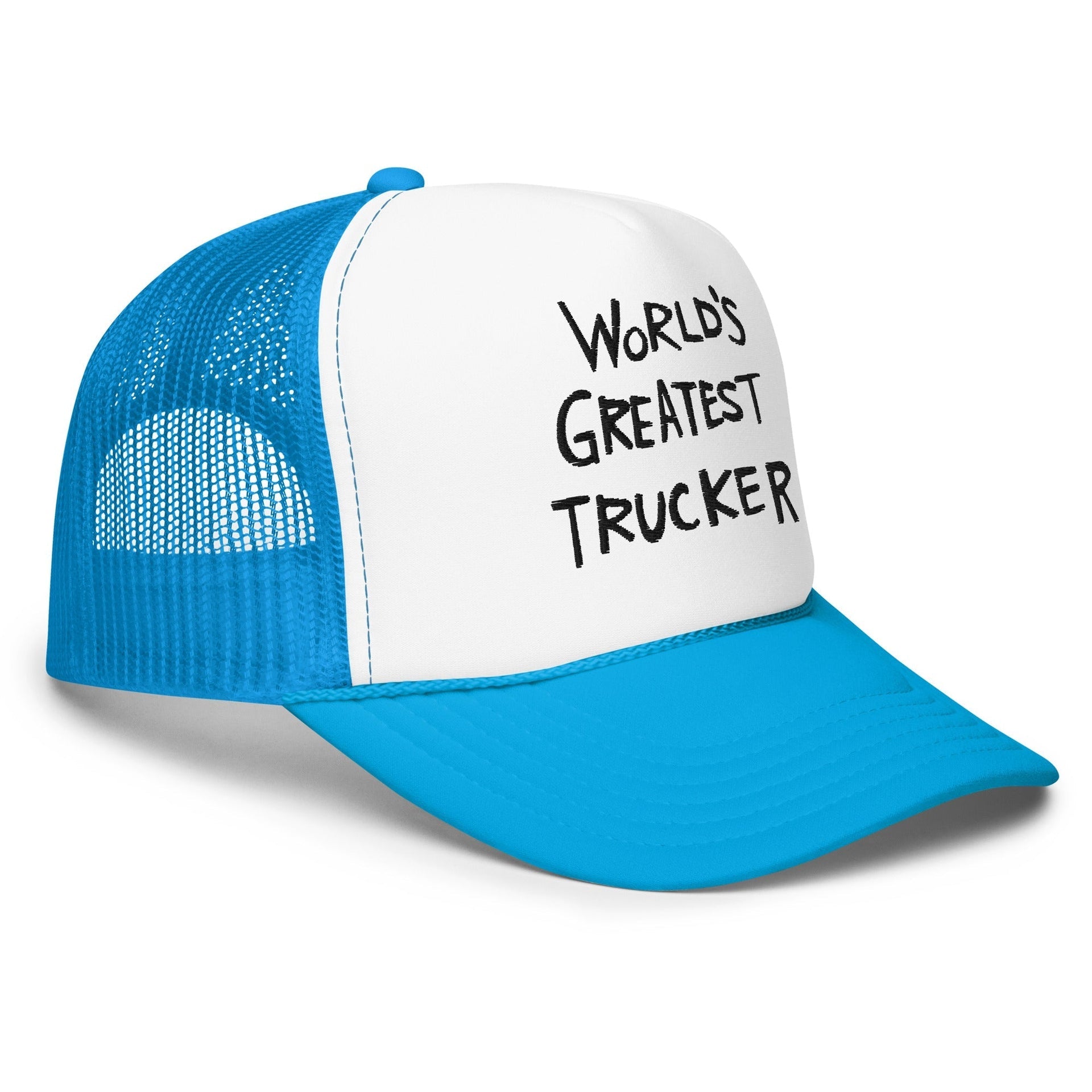 World's Greatest Trucker Regular Show Embroidered Foam Trucker Hat Capital Crowns Funny Trucker Hats