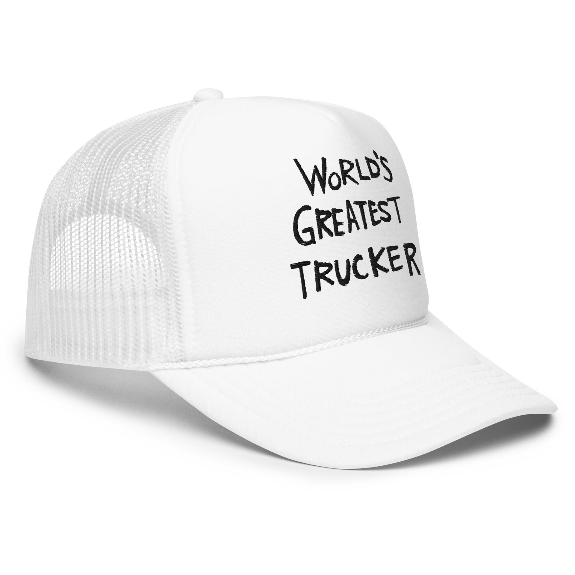 World's Greatest Trucker Regular Show Embroidered Foam Trucker Hat Capital Crowns Funny Trucker Hats