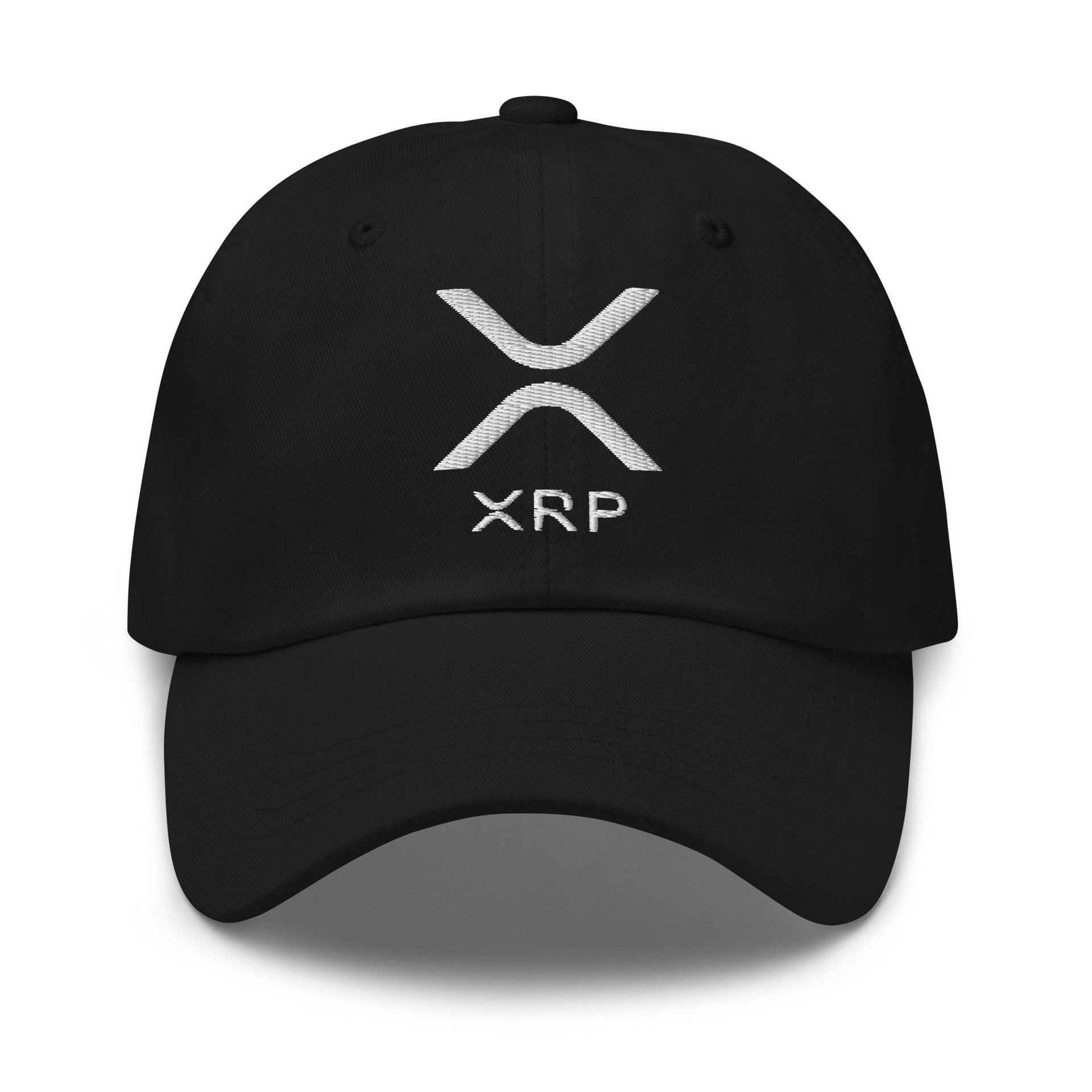 XRP Ripple Embroidered Dad Hat Black Capital Crowns Crypto Dad Hats