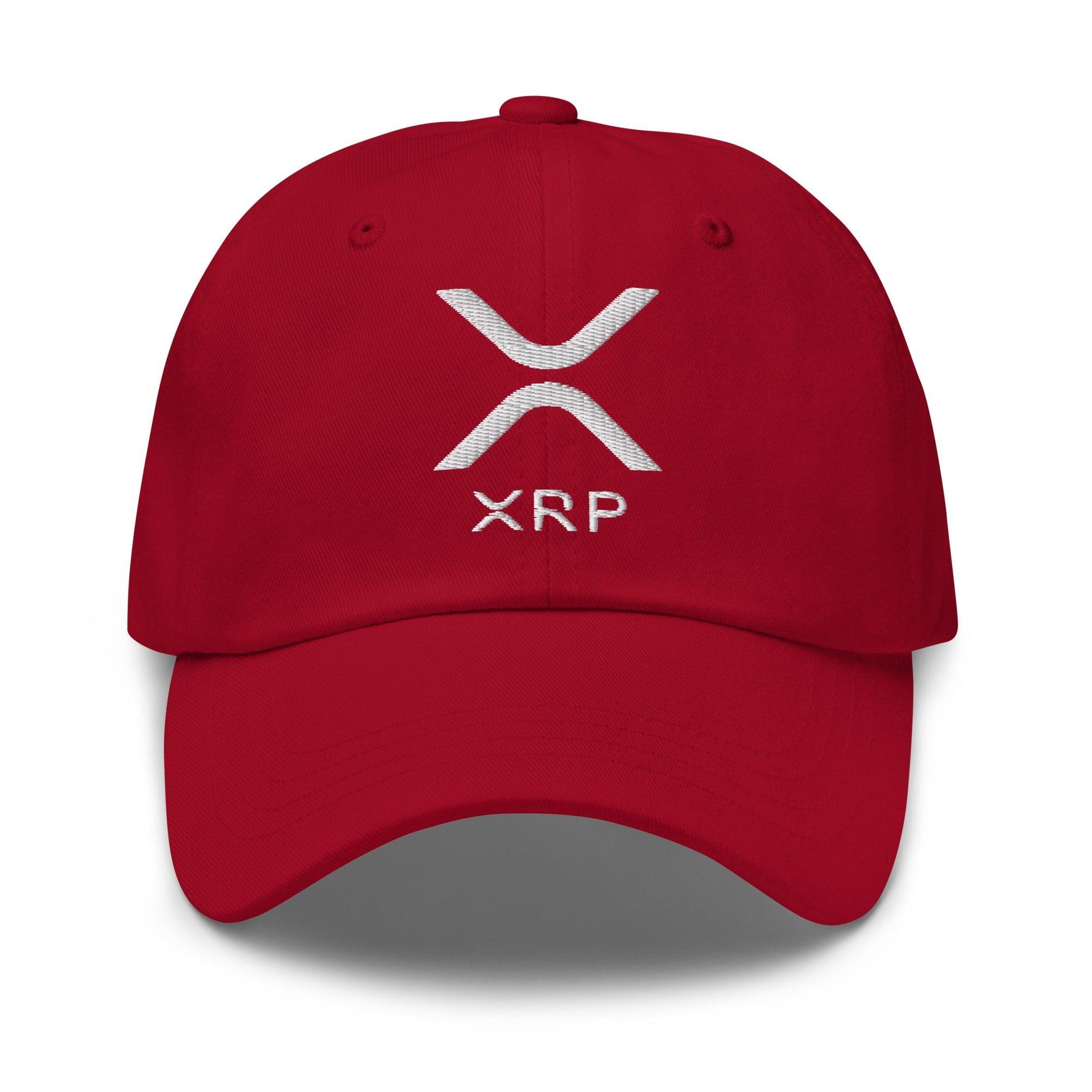XRP Ripple Embroidered Dad Hat Cranberry Capital Crowns Crypto Dad Hats