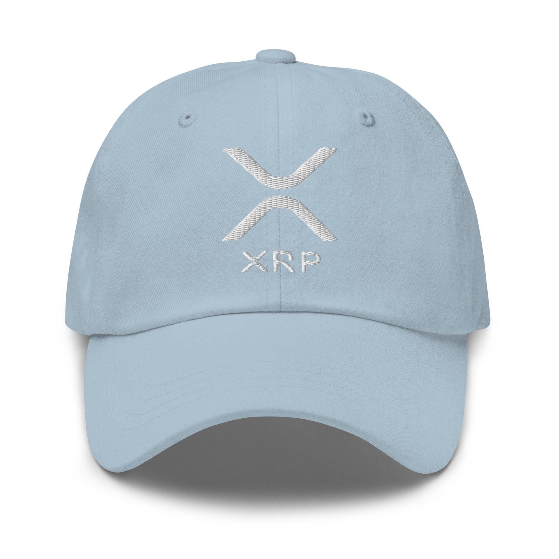 XRP Ripple Embroidered Dad Hat Light Blue Capital Crowns Crypto Dad Hats