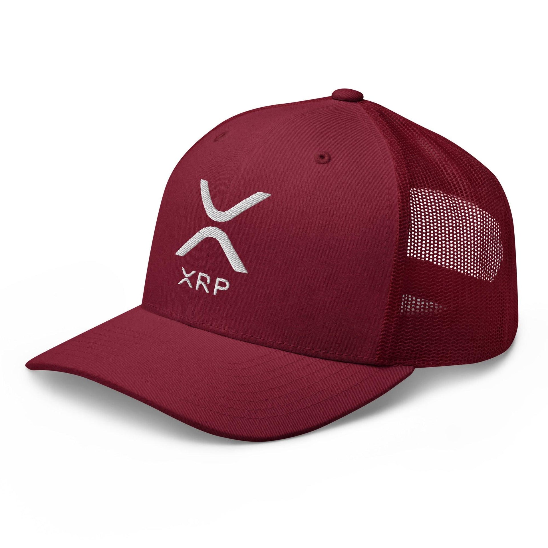 XRP Ripple Embroidered Mesh Trucker Hat Capital Crowns Crypto Trucker Hats