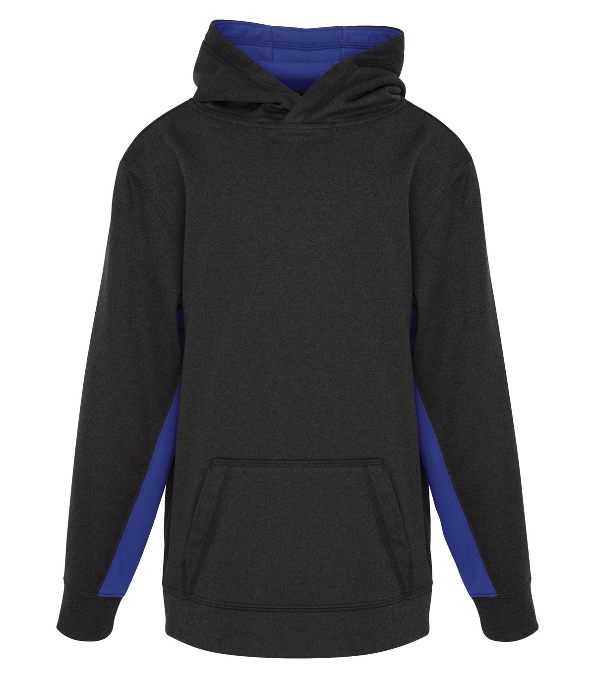 ATC Y2011, Game Day Fleece Colour Block Youth Hoodie, Charcoal/True Royal
