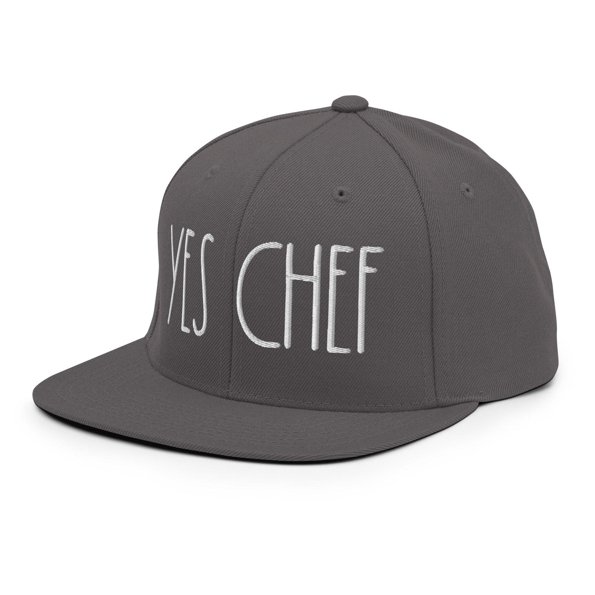 Yes Chef Bill Brim Snapback Hat Capital Crowns Funny Snapback Hats