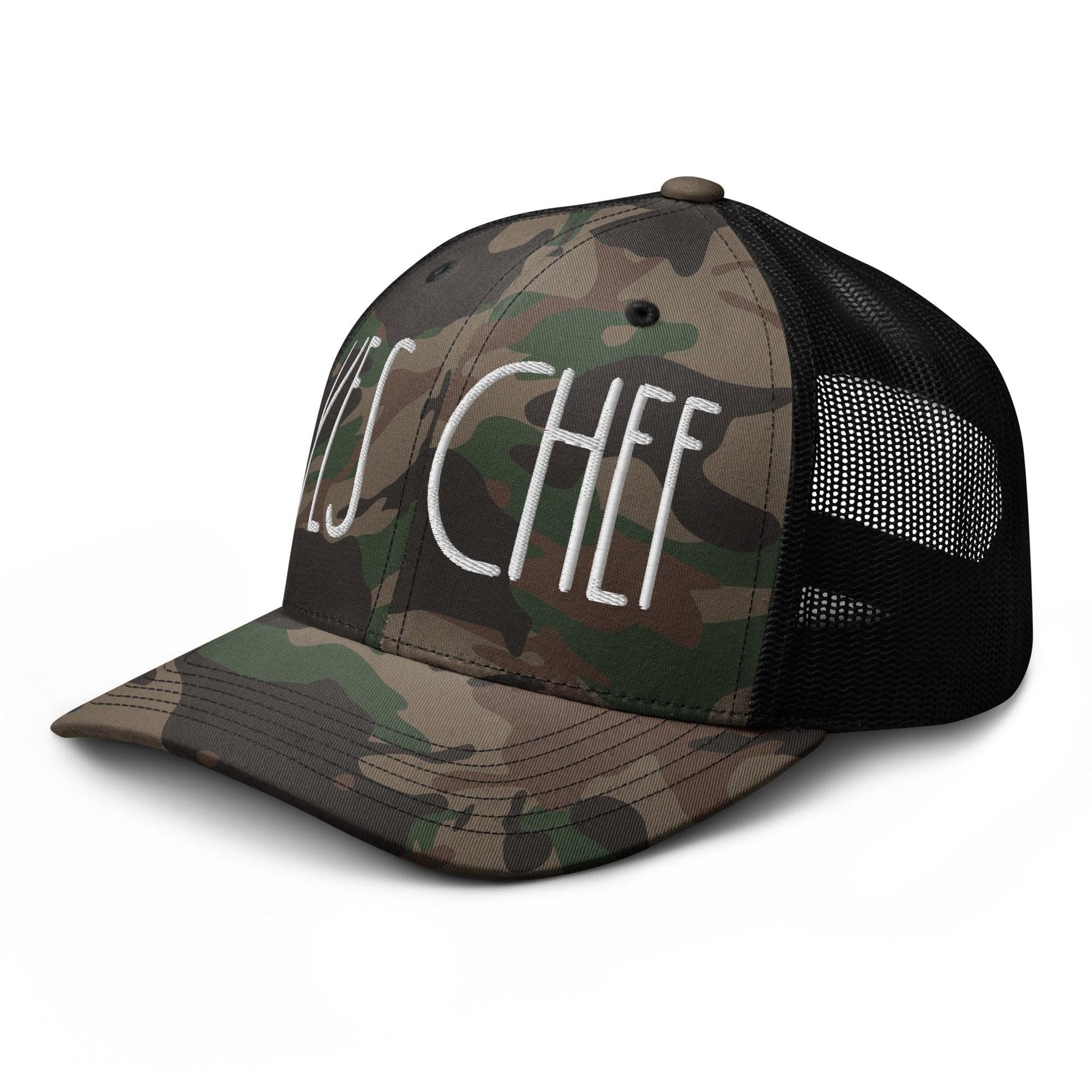 Yes Chef Camo Trucker Hat Capital Crowns Funny Trucker Hats