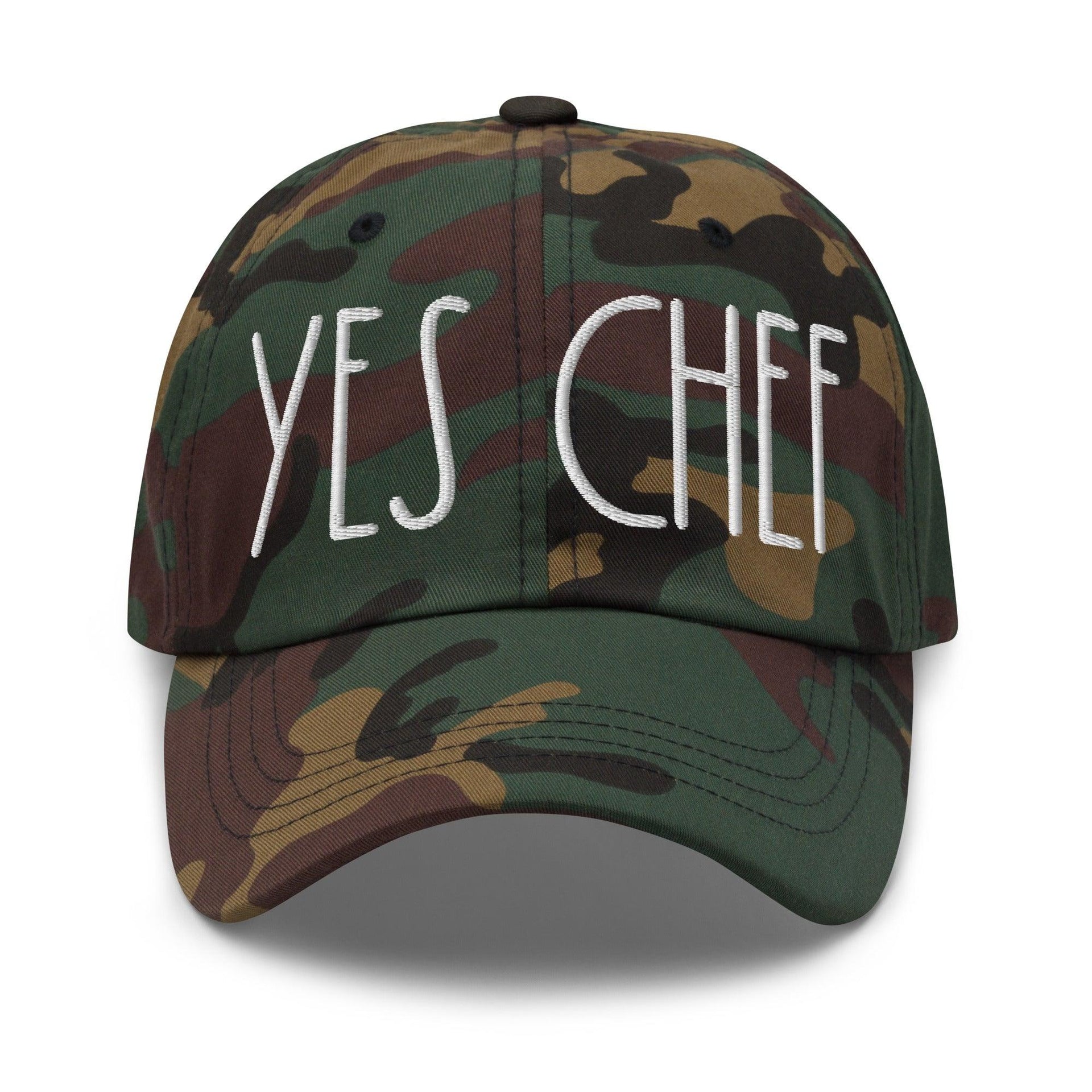 Yes Chef Dad Hat Green Camo Capital Crowns Dad Hats Funny