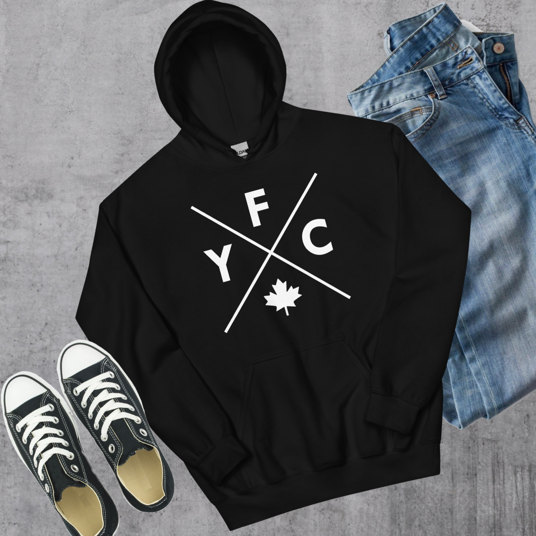 YFC π Hoodie Black Canadian City Apparel