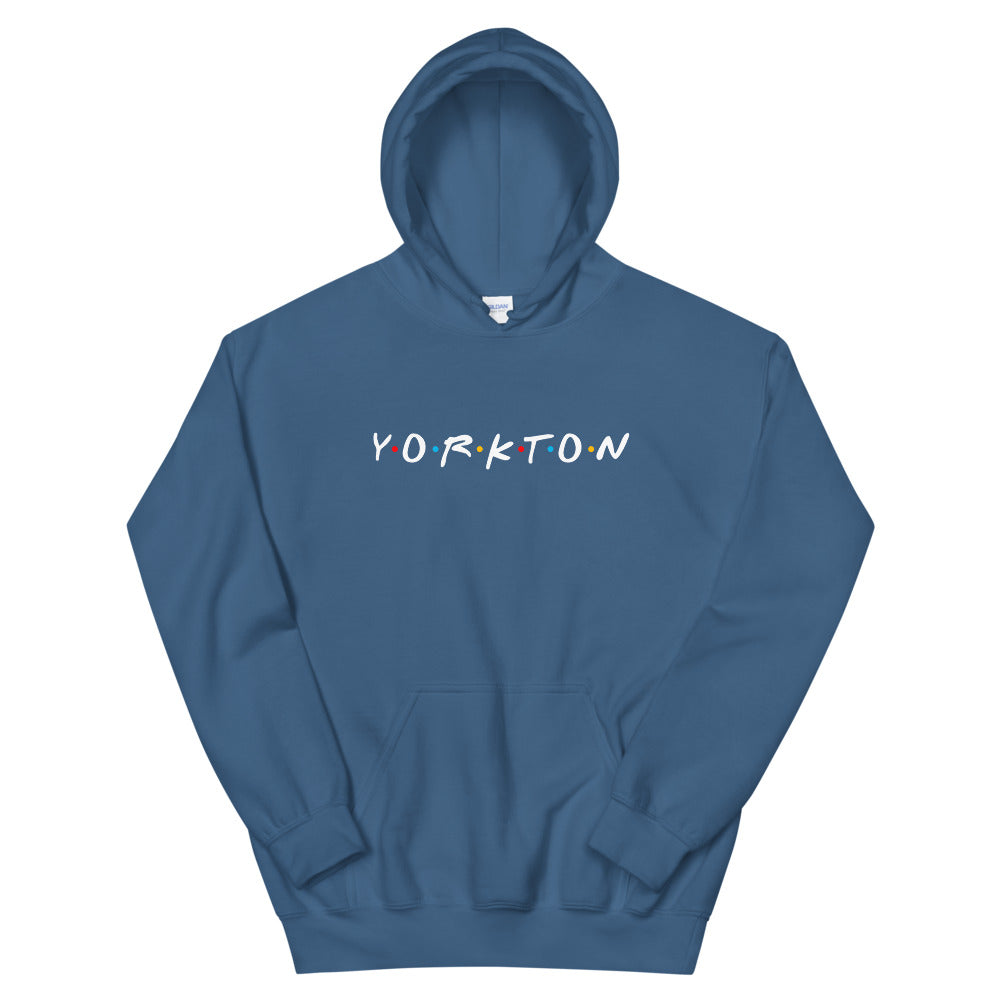 Yorkton Friends Hoodie Indigo Blue Canadian City Apparel