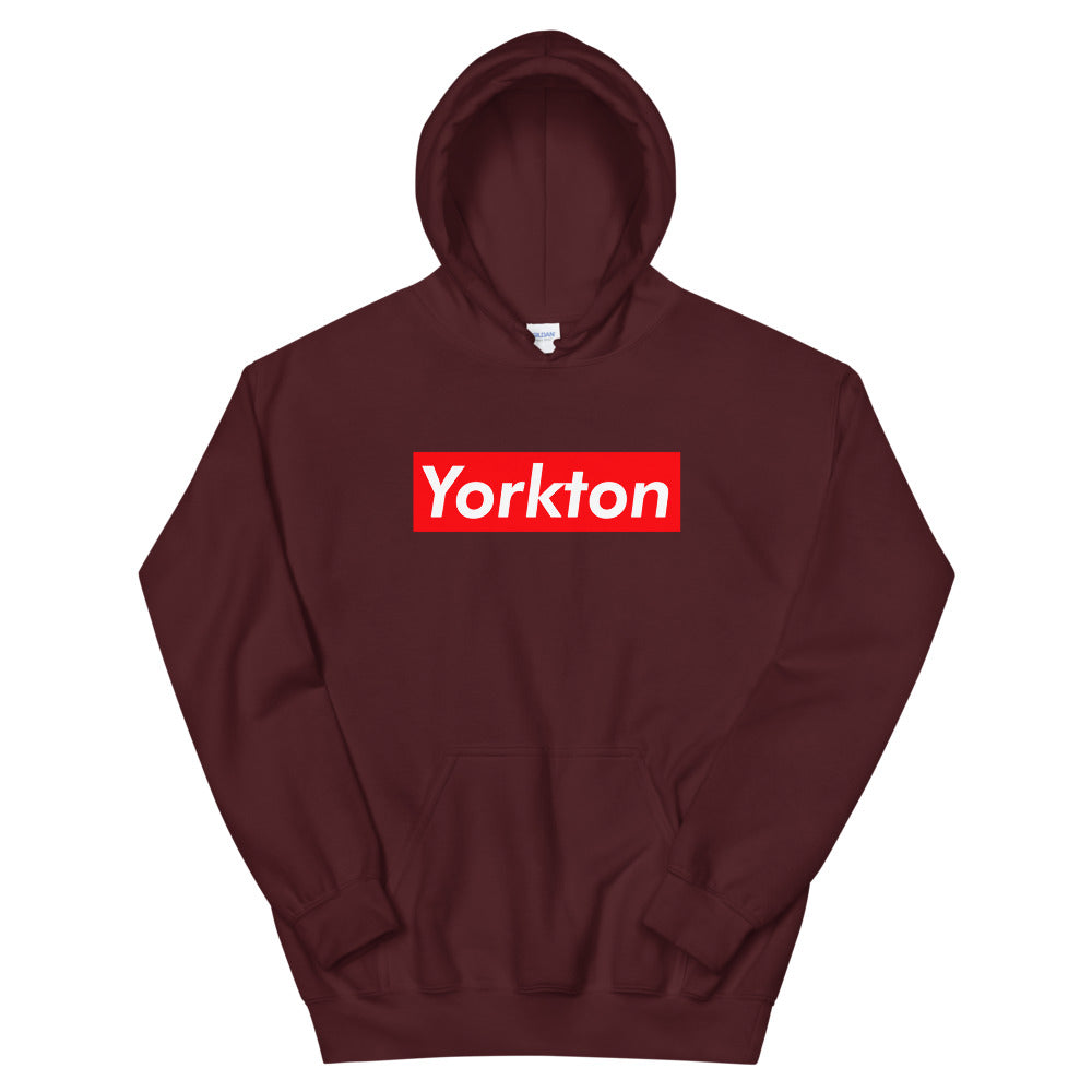 Yorkton Supreme'd Hoodie Maroon Canadian City Apparel