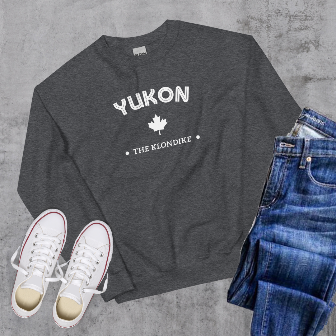 Yukon License Crewneck Dark Heather Canadian City Apparel Yukon