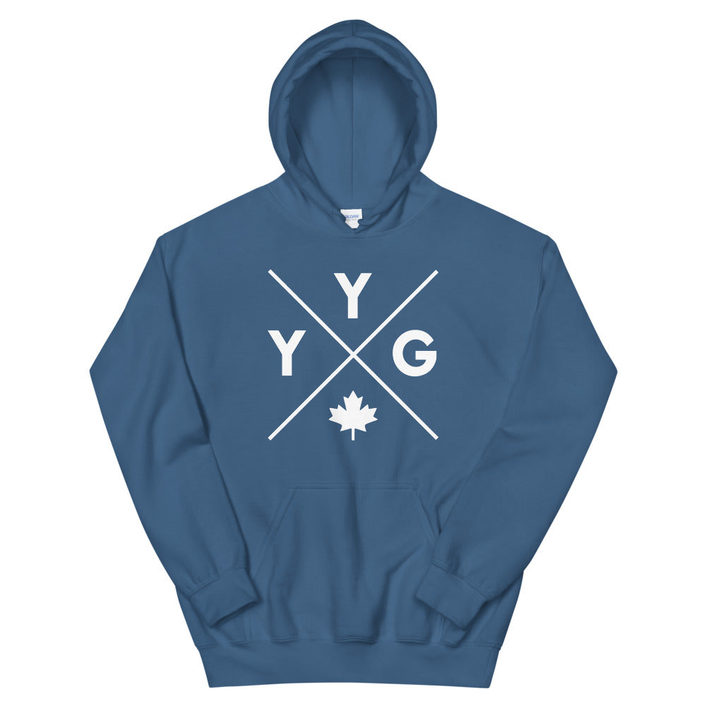 YYG π Hoodie Indigo Blue Canadian City Apparel