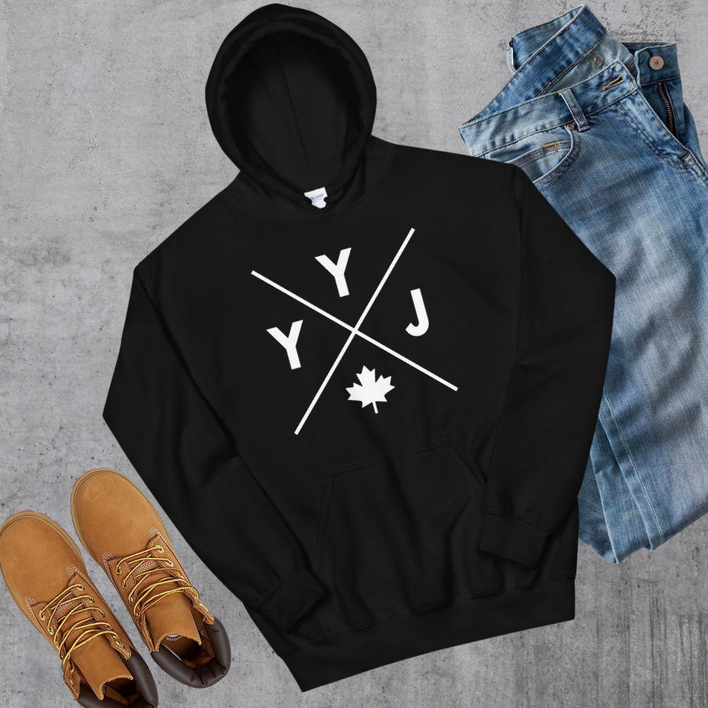 YYJ 🍁 Hoodie Black Canadian City Apparel victoria