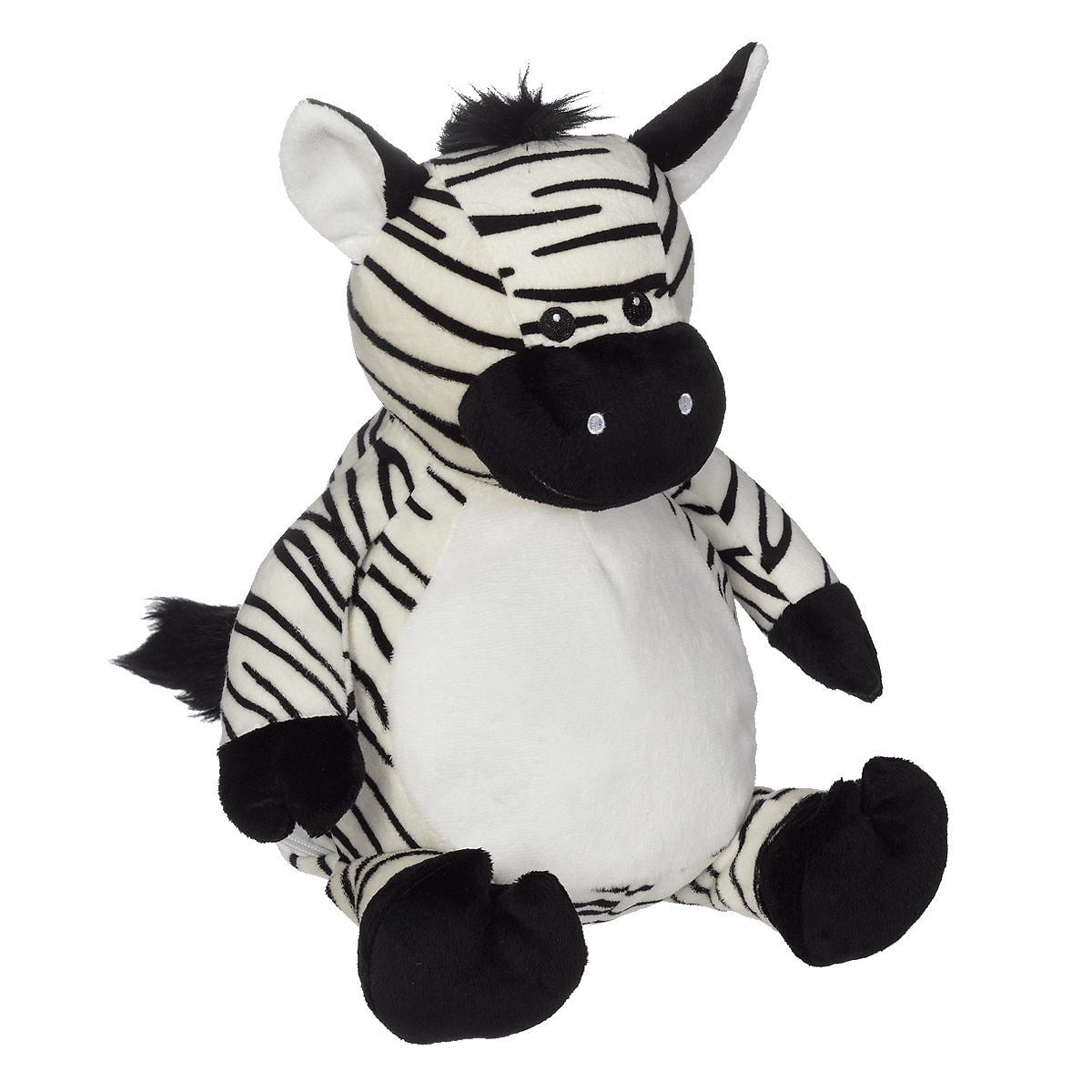 Zachary Zebra Buddy black embroidable white zebra