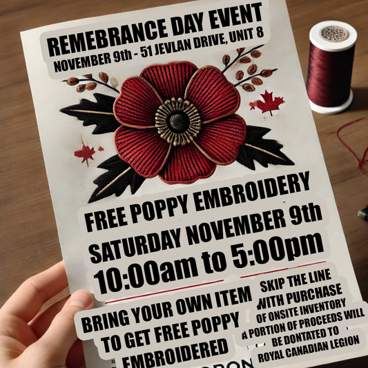 Honoring Remembrance Day with Free Poppy Embroidery