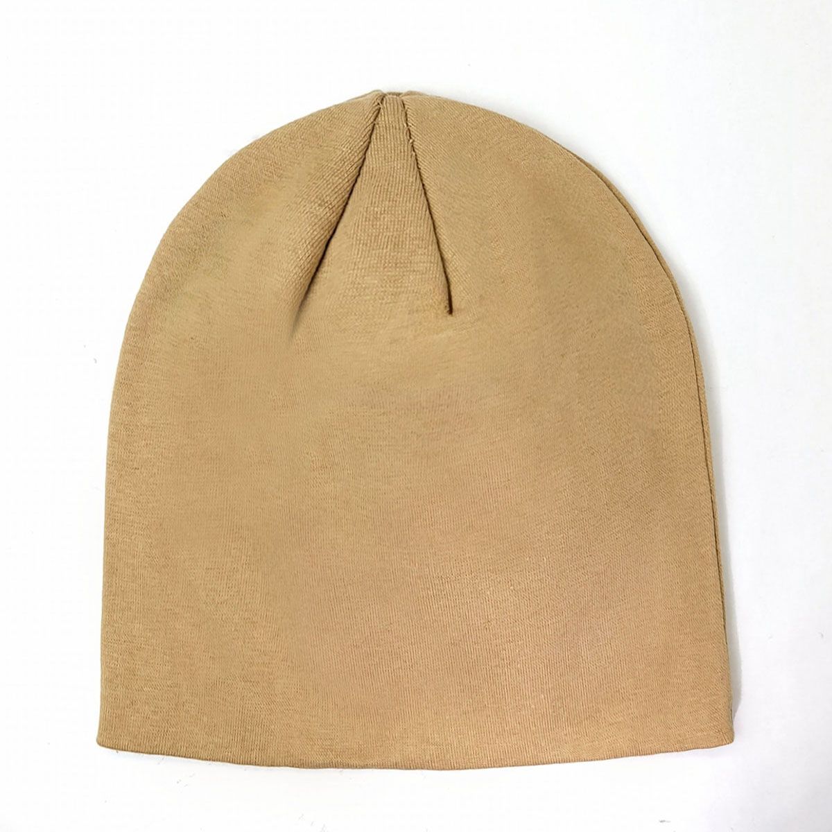 Spandex Beanie - Multi-Coloured, No Cuff Khaki OSFA