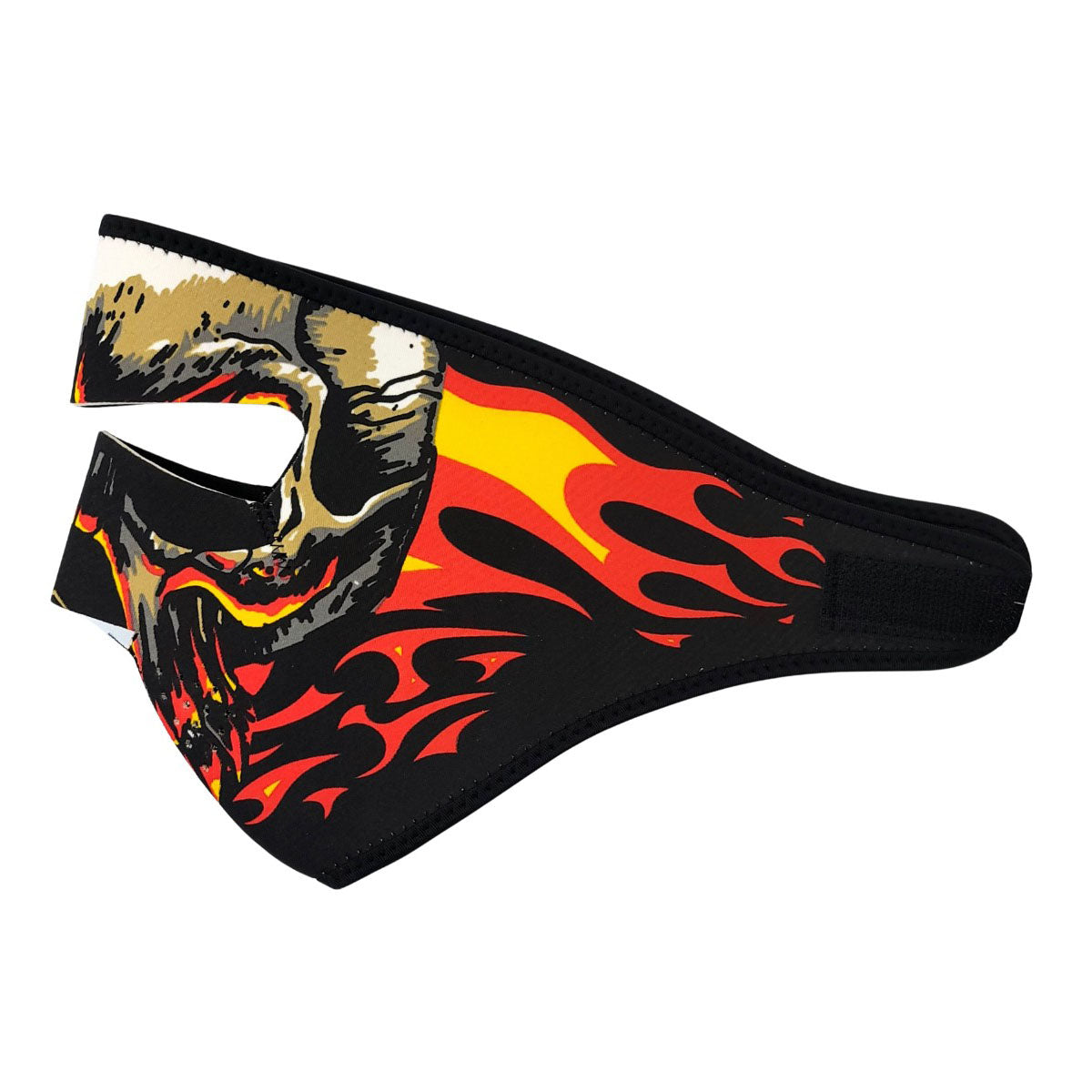 Face Mask - Full Cover, Skull Flames