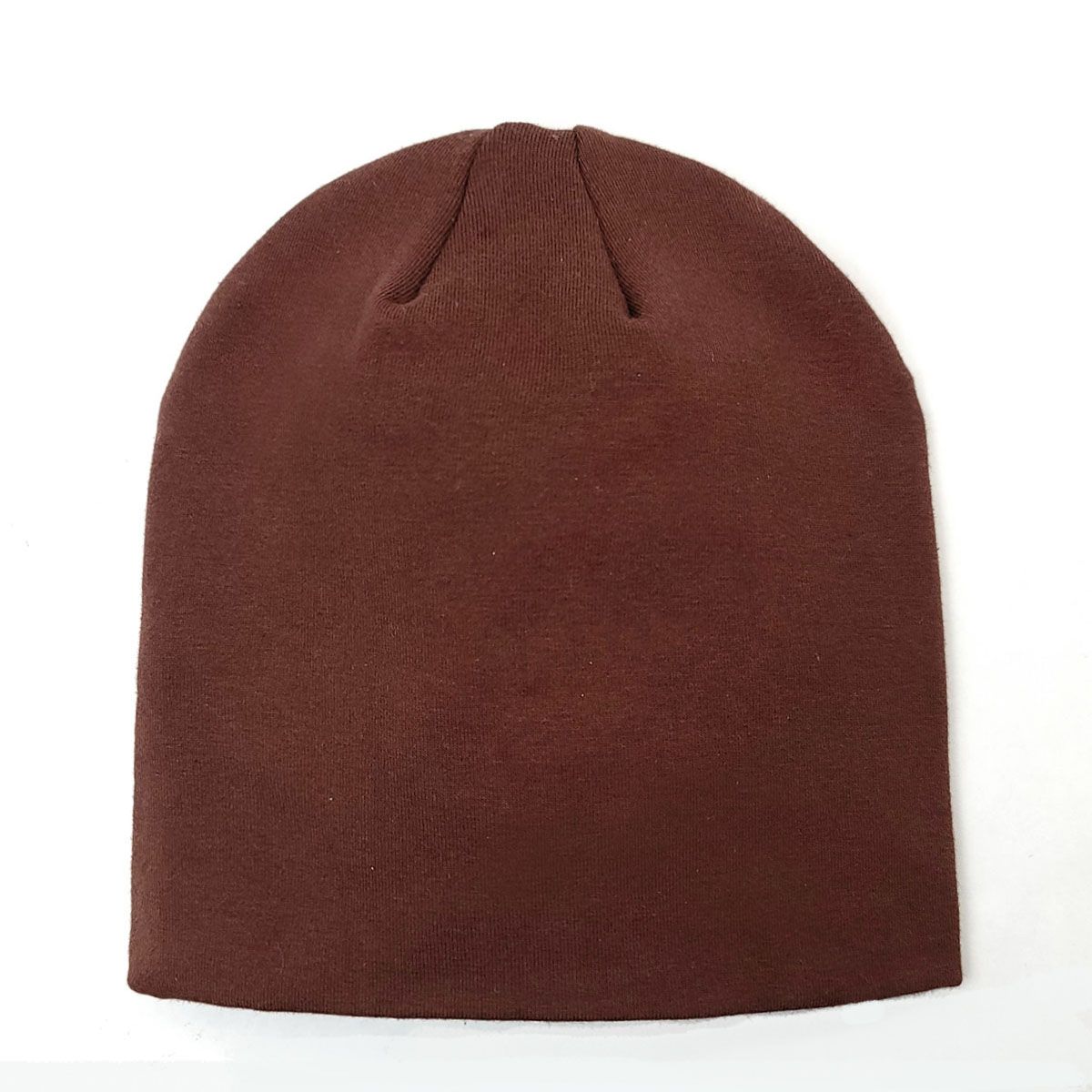 Spandex Beanie - Multi-Coloured, No Cuff Brown OSFA