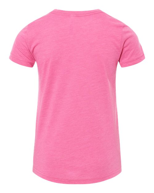 BELLA + CANVAS 3413Y, Youth Triblend Tee, Charity Pink Triblend