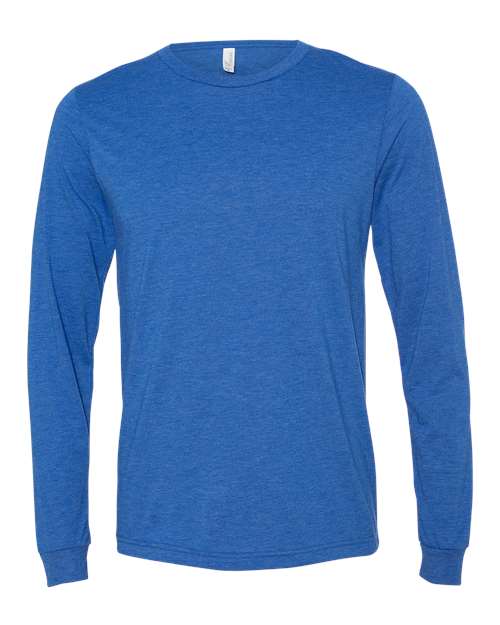 BELLA + CANVAS 3513, Unisex Triblend Long Sleeve Tee, True Royal Triblend