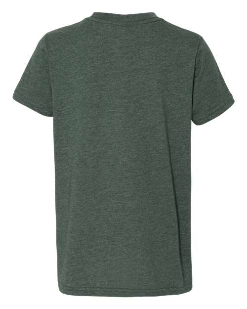 BELLA + CANVAS 3001YCVC, Youth Cvc Jersey Tee, Heather Forest