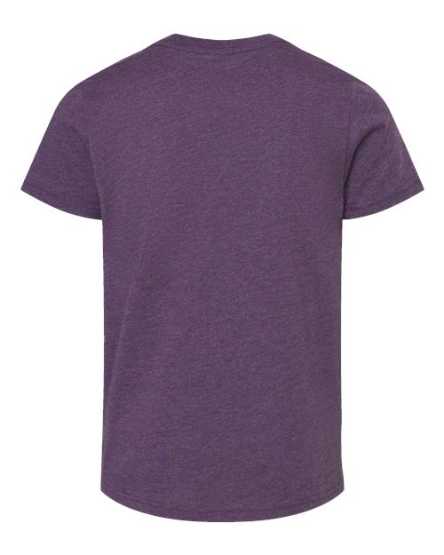 BELLA + CANVAS 3001YCVC, Youth Cvc Jersey Tee, Heather Team Purple