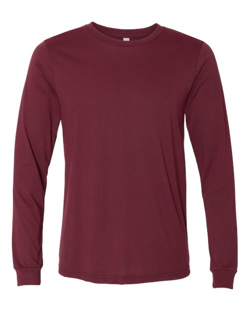Heather CVC Long Sleeve Tee - Heather Cardinal -  - 10629