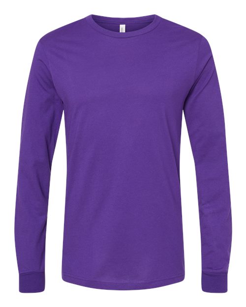 BELLA + CANVAS 3501, Unisex Jersey Long Sleeve Tee, Team Purple