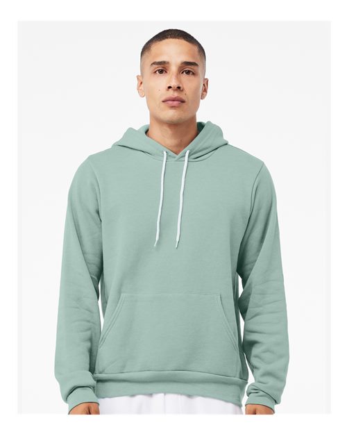 BELLA + CANVAS 3719, Unisex Sponge Fleece Hoodie Sweatshirt, Dusty Blue
