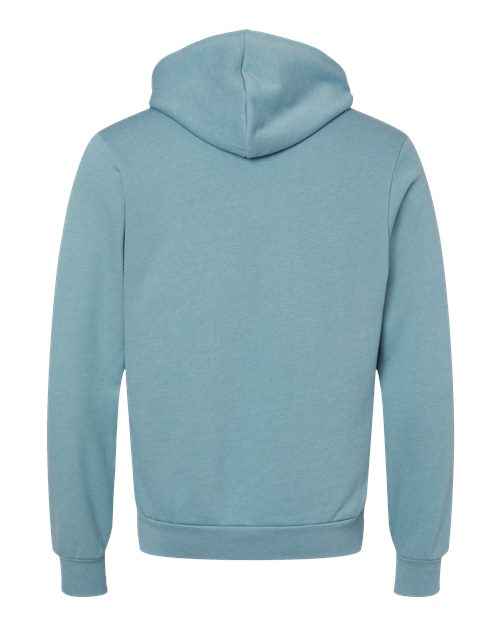 BELLA + CANVAS 3719, Unisex Sponge Fleece Hoodie Sweatshirt, Heather Blue Lagoon