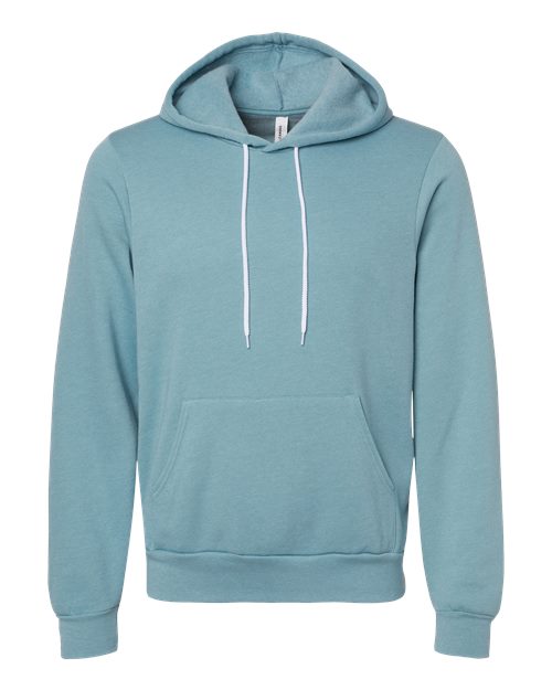 BELLA + CANVAS 3719, Unisex Sponge Fleece Hoodie Sweatshirt, Heather Blue Lagoon