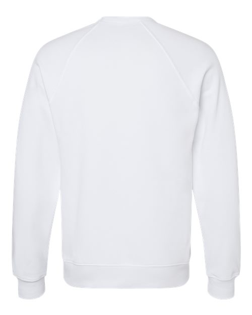 BELLA + CANVAS 3901, Unisex Sponge Fleece Raglan Crewneck Sweatshirt, White