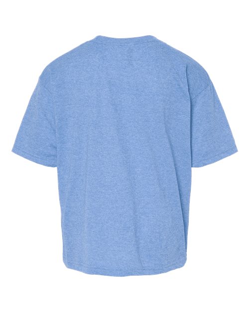 M&O 4850, Youth Gold Soft Touch T-shirt, Light Blue Heather