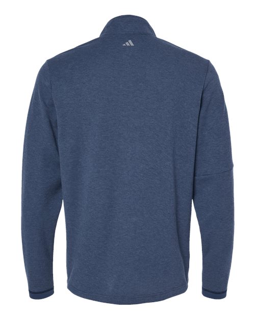 Adidas A554, Men's 3-stripes Quarter-zip Sweater Pullover, Collegiate Navy Melange